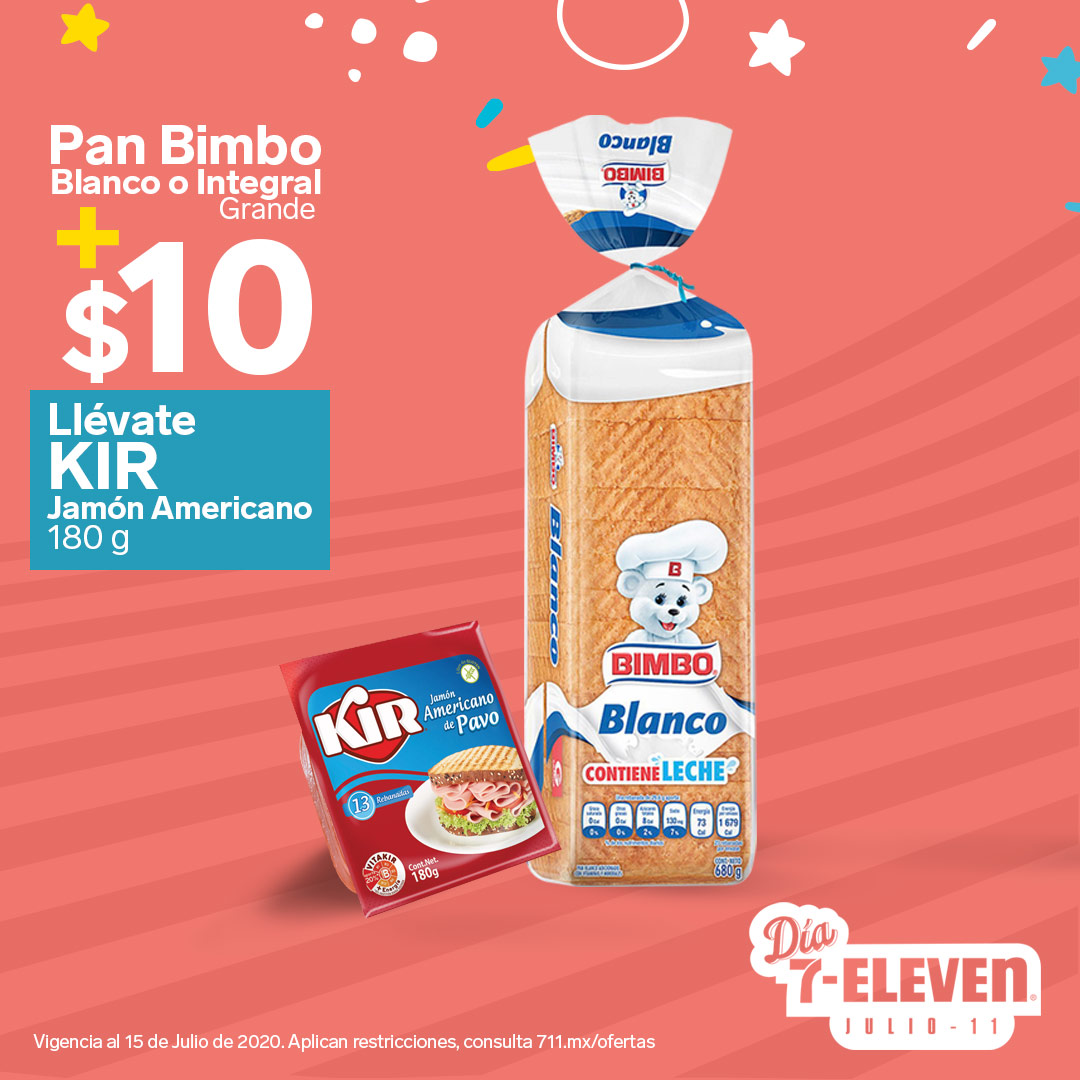 Pan Bimbo y jamón KIR